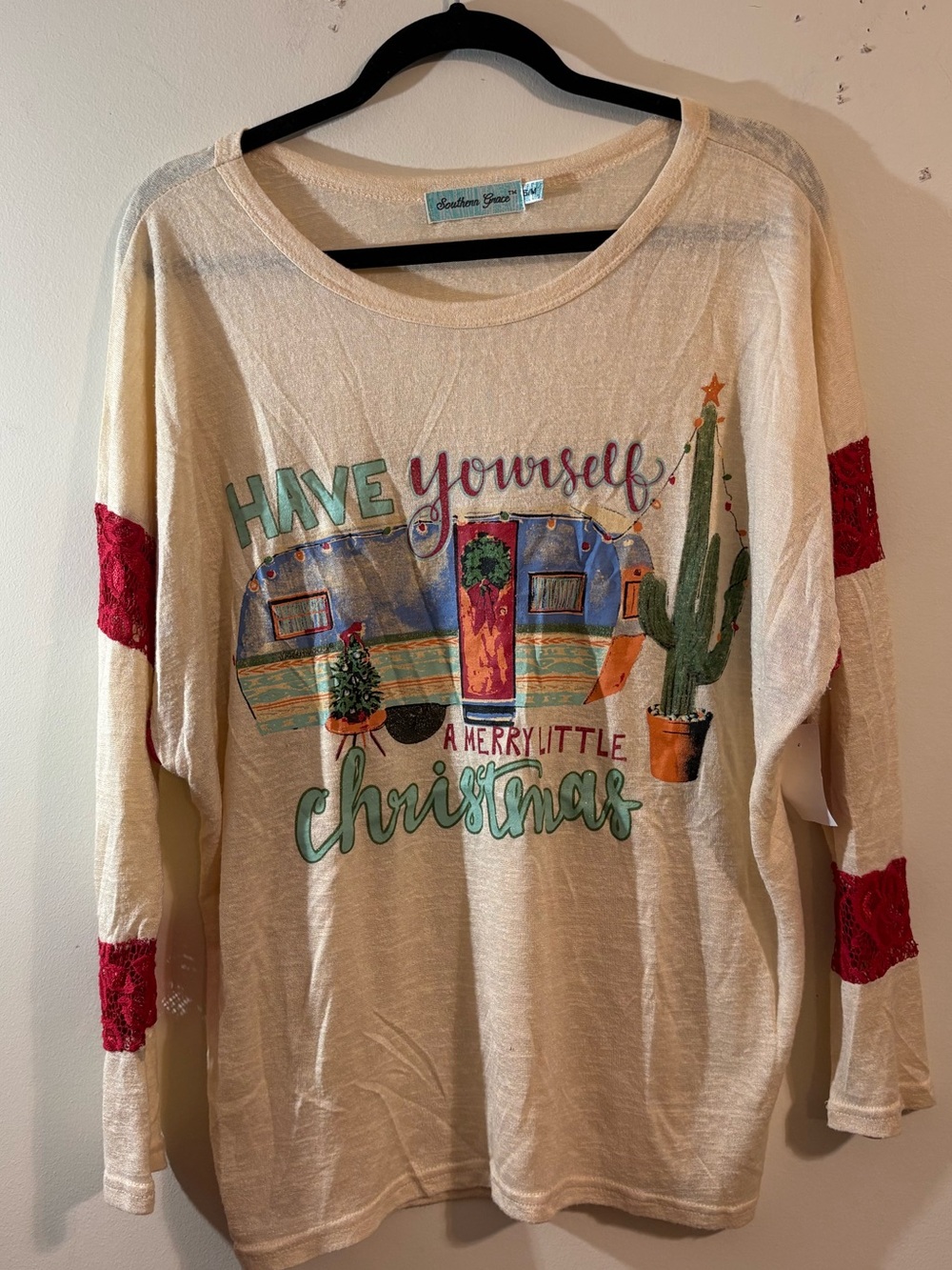 Southern Grave Christmas T-shirt medium Have Yourself a Merry Little Christmas